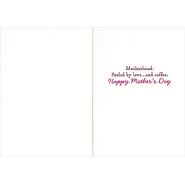 Smiley Face in Mom Coffee Cup Funny/Humorous Mother's Day Card