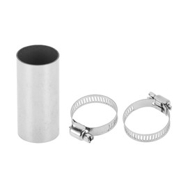 VekAuto 1 Set Heater Exhaust Pipe Connector 22mm ID 24mm OD Air Diesel Heater Exhaust Tube Connector Stainless Steel Silver Tone with Clamp
