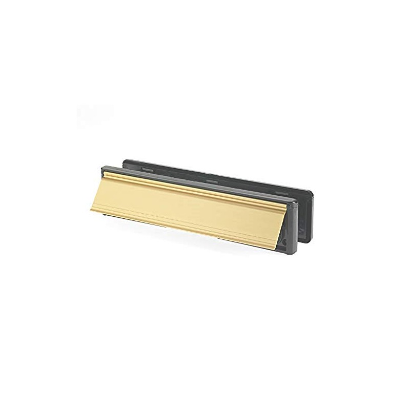 Yale YES-LP-SGBK Essentials 12 Letterplate - Gold/Black, Gold/Black