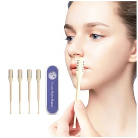 2-in-1 Nasal Hair Cutter for Women,4pcs Double Sided Nasal Hair Cutter,Nostril Hair Remover Tool, 360° Rotating Nose Hair Trimmer with Ear Digger for Men and Women Manual Nose Hair Trimmer