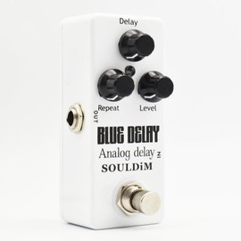 SoulDiM Analog Delay Guitar Effect Pedal with True Bypass Switch Mini Electric Guitar Delay Effect Pedal (Blue delay)