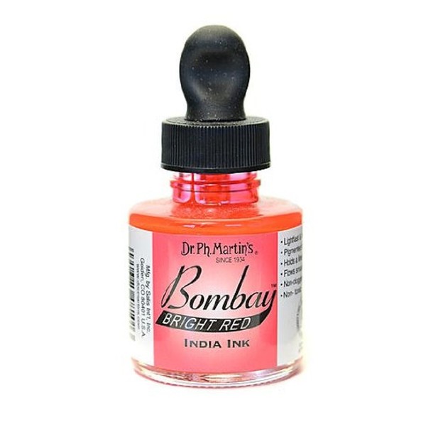 Dr. Ph. Martin's Bombay India Ink, 1.0 oz, Bright Red