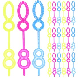 LIOOBO 100 Pcs Bubble Stick Bubble Toy Bubble Accessories Outdoor Play Toy (Random Color)