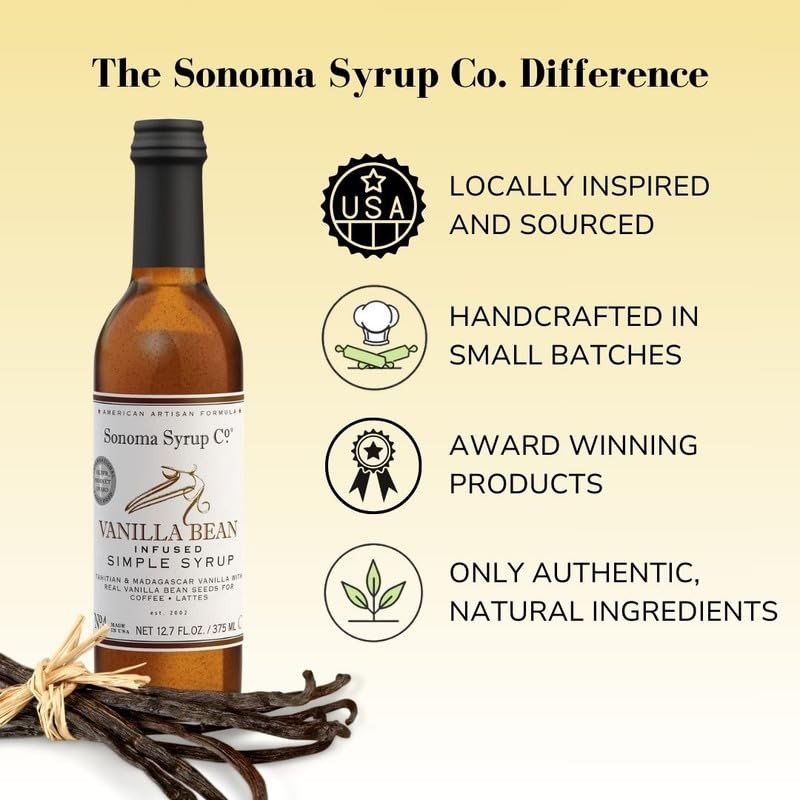 Sonoma Syrup Co. Vanilla Bean Infused Simple Syrup 12.7 fl