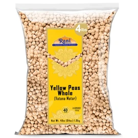 Rani Yellow Peas Whole, Dried (Vatana, Matar) 64oz (4lbs) 1.81kg Bulk ~ All Natural | Vegan | Gluten Friendly | Product of USA