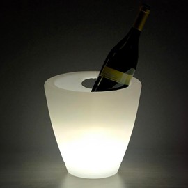 Modern Home LED Glowing Ice Bucket w/Infrared Remote Control