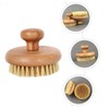 WOONEKY Round Handle Bath Brush Electric Shower Cleaning Brush Portable