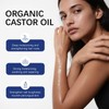 JISKG 2 Pcs Organic Castor Oil with Rose Quartz Roller,