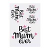 4 x 'Best Mum Ever' Temporary Tattoos - Water Resistant,
