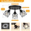 Baocuz 3-Light Kitchen Flush Mount Ceiling Light, Adjustable Multi-Directional Ceiling