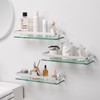 KES 3 Pack Glass Shelf for Bathroom, Glass Bathroom Shelf