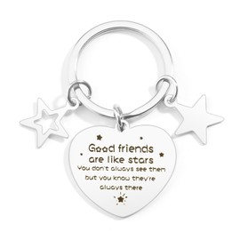 Friendship Gifts for Women,Birthday Ideas Cool Farewell Inspirational Meaningful Moving Away Small Specia Christmas Valentines Day Funny Personalized Galentines Gifts for Best Friends Keychain