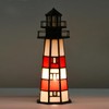 HomeBeauty A0016 Tiffany Lighthouse Lamp Stained Glass Accent Table lamp
