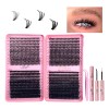 802 Kit Pestañas Maquillaje Completo Diy Extension 9-18mm Negro D