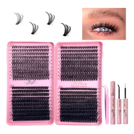 802 Kit Pestañas Maquillaje Completo Diy Extension 9-18mm Negro D