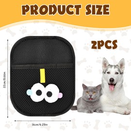 LUODAKA 2 PCS Electrostatic Pet Hair Remover, Pet Hair Remover Tool for Cats & Dogs, Cleaning Gloves for Carpet, Couch, Furniture, Car Seat, Double-Sided, Reusable, Washable