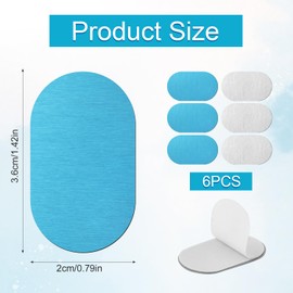 6pcs Under Cabinet Lights Magnetic Sticky, Metal Replacement Magnetic Strips with Adhesive Backing Magnet Lights Strip for Magnetic LED Lights & Under Counter Lights (Oval)