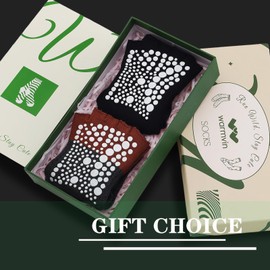 WARMVIN Toeless Yoga Pilates Socks Non Slip with Grips for Women, Sticky Grippy Socks for Pilate, Ballet, Dance, 2 Pack