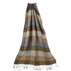 Rotfuchs Woven Scarf Checked Fashionable Brown Beige 100% Polyester R-139,