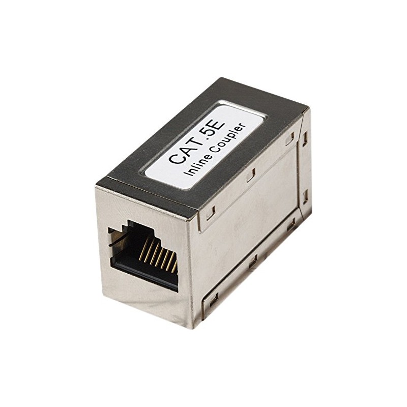 Intellinet 504768 8P8C F/F CAT5E SILVER MODULAR INLINE COUPLER 568A/568B