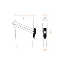 WITZ Strandsafe - Waterproof Bath Safe | Beach Box | Swimming Safe + Carabiner Hook + Nylon Cord, transparent, Functional
