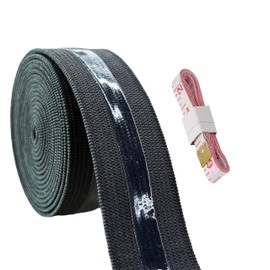 Silicone Gripper Tape for Clothing,1 Inch Width,Non-Slip Stretchy Silicone Elastic Tape,for DIY Garment Accessory & Hairbow (Black)