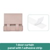 HOMEIDEAS 100% Linen Blackout Sidelight Curtains for Front Door, Side