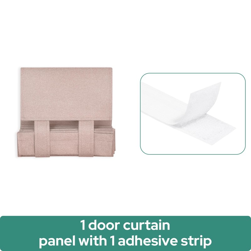 HOMEIDEAS 100% Linen Blackout Sidelight Curtains for Front Door, Side
