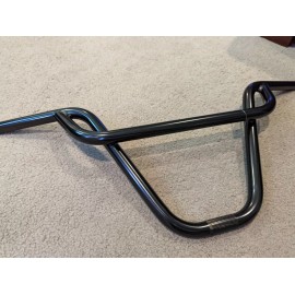 Unbranded  BLACK PRETZEL BMX/ FREESTYLE BICYCLE HANDLEBARS 22.2 MM, 11"RISE