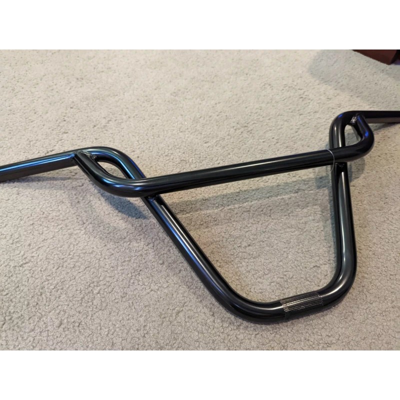 Unbranded BLACK PRETZEL BMX/ FREESTYLE BICYCLE HANDLEBARS 22.2 MM, 11"RISE