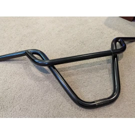Unbranded  BLACK PRETZEL BMX/ FREESTYLE BICYCLE HANDLEBARS 22.2 MM, 11"RISE