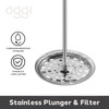 Oggi French Press Coffee Maker (12oz)- Borosilicate Glass, Coffee Press,