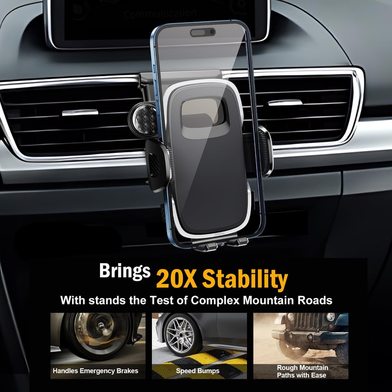 ELOHEI for Mazda 3 Phone Mount with Custom Base, Car