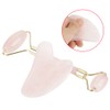 Natural Double Head Rose Quartz Jade Stone Roller & Scrapping