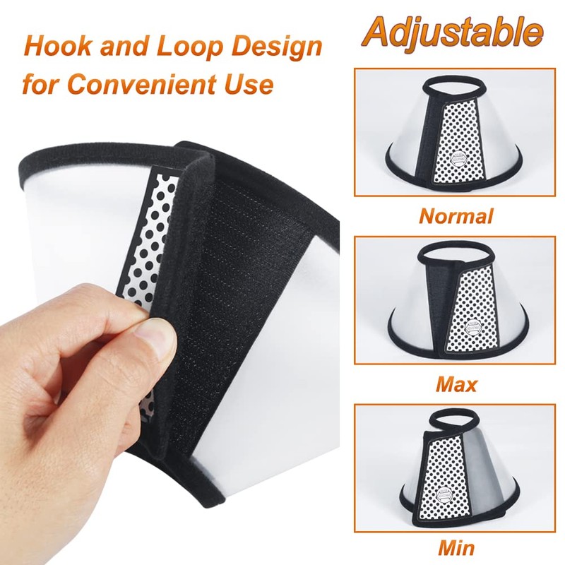 Vivifying Dog Cone Collar, 9.0-10.6 Inches Lightweight Plastic Elizabethan Collar