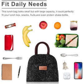 BALORAY Lunch Bag for Women Men Insulated Lunch Box for Adult Reusable Lunch Tote Bag for Work, Picnic or Travel (Black Starry)