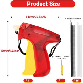 Stitch Gun,Tagging Gun Kit, Fine Stitch Tool Mini Stitch Gun for Clothes Mending Quilting Stitch Tag Gun with 2 Needle, 1500 Black & 1500 White Micro Fasteners (Green) (Red)
