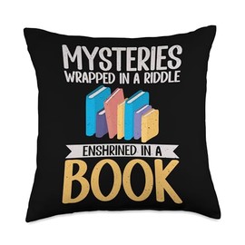 Mysteries wrapped in a Riddle enshrined in a Book Thriller Throw Pillow
