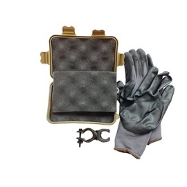 Calces365 Metal Detecting Gloves, Pinpointer Clip, Finds Box