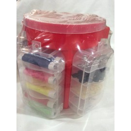 FineLife Products Fine Life Sewing Caddy 210 Piece Thread Pins Buttons More