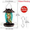 LUJII Solar Powered Bird Feeder for Outside Hanging, Diamond Shaped