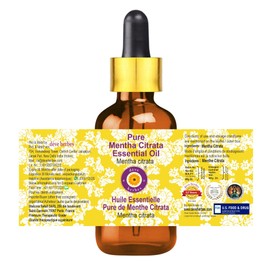 Deve Herbes Pure Mentha Citrata Essential Oil (Mentha citrata) with Glass Dropper Steam Distilled 100ml (3.38 oz)