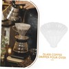 SHINEOFI 2pcs Heat Resistant Thick Glass Coffee Dripper Funnel Large