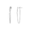 Edforce Stainless Steel Women's Chain Drop Earrings Lightning Bolt Dangle