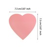 ONLYKXY 3 Pack Heart Shaped Transparent Sticky Notes 2.8X2.8in Waterproof