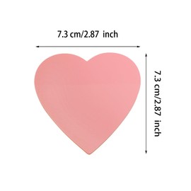 ONLYKXY 3 Pack Heart Shaped Transparent Sticky Notes 2.8X2.8in Waterproof Self-Stick Book Tabs 150 Sheets PET Markers Sticky Notes Pad (Dark Pink)