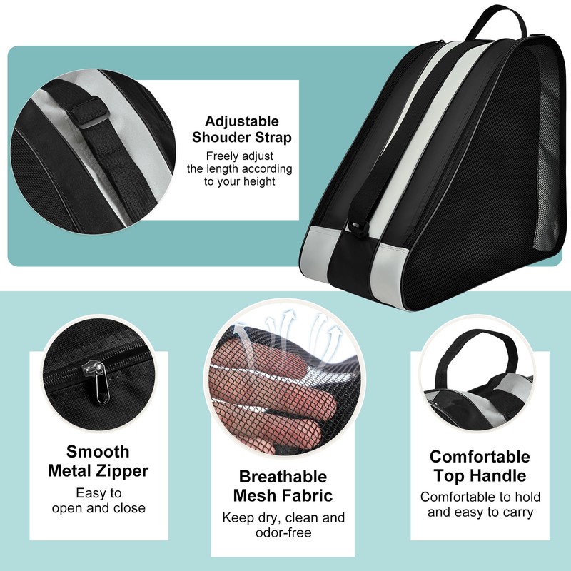 YBCCBY Roller Skate Bag, Oxford Cloth Ice Skate Storage Bag
