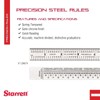 Starrett Spring Tempered Steel Rule with Satin Chrome Finish, Quick