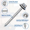 FMhotu Metal Roofing Screws #10×1Inch, 320-PCS, Hex Head Rustpert Coating