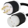 NEMA L15-30P to L21-30R Power Cords - 1 Foot, 30A/208V,